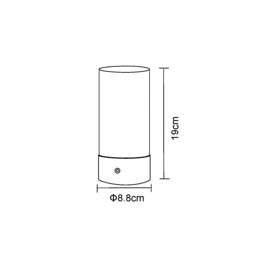 Globo - LED RGBW Stmievateľná dotyková vonkajšia stolná lampa LED/1,8W/5V 1500 mAh IP44 matný chróm