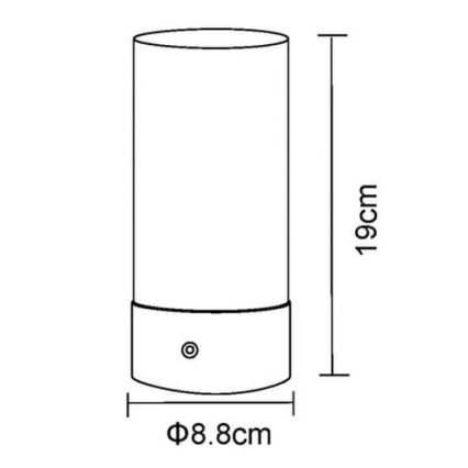 Globo - LED RGBW Stmievateľná dotyková vonkajšia stolná lampa LED/1,8W/5V 1500 mAh čierna
