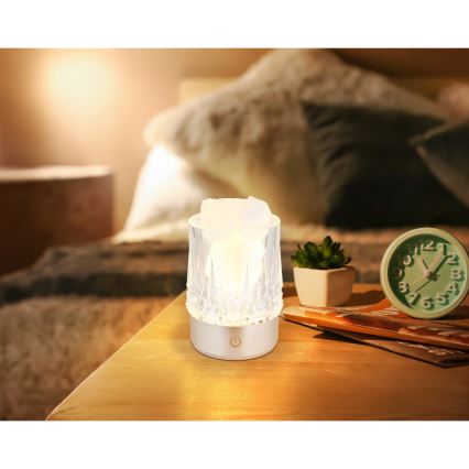 Globo - LED stmievateľná dotyková stolová lampa LED/1W/5V 3000K 1200 mAh strieborná
