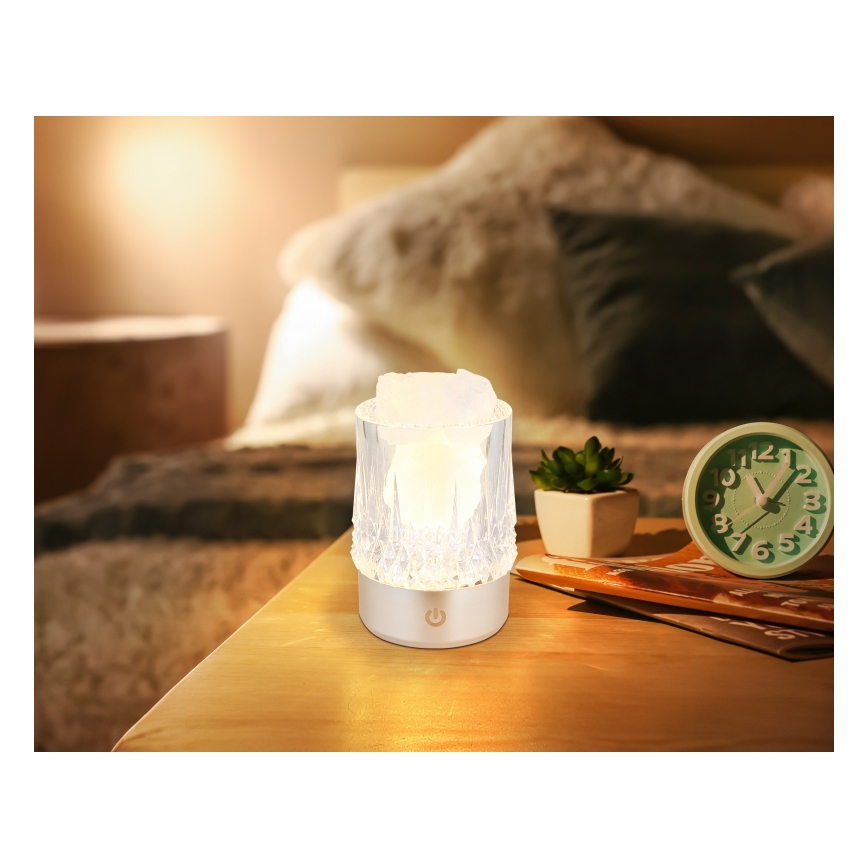 Globo - LED stmievateľná dotyková stolová lampa LED/1W/5V 3000K 1200 mAh strieborná