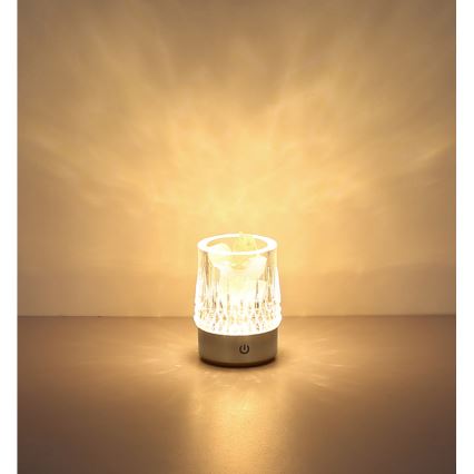 Globo - LED stmievateľná dotyková stolová lampa LED/1W/5V 3000K 1200 mAh strieborná