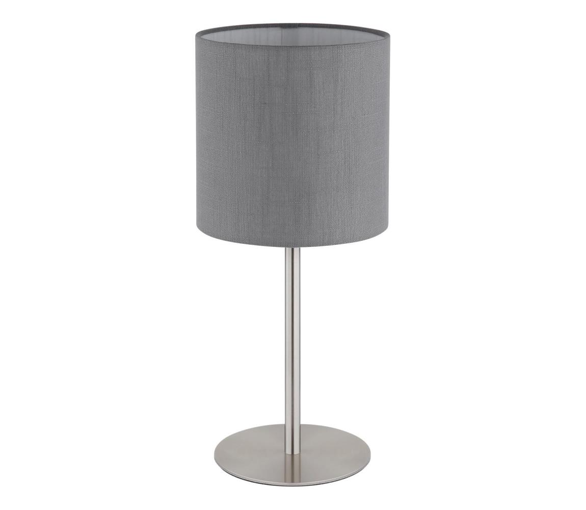 Globo 21440G - Stolová lampa BENSON 1xE27/40W/230V sivá 21440G