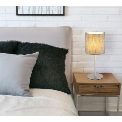 Globo - Stolná lampa 1xE27/40W/230V sivá