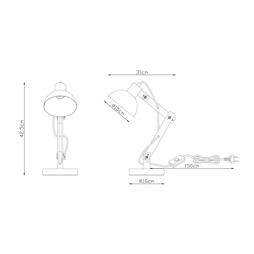 Globo - Stolná lampa 1xE27/40W/230V buk