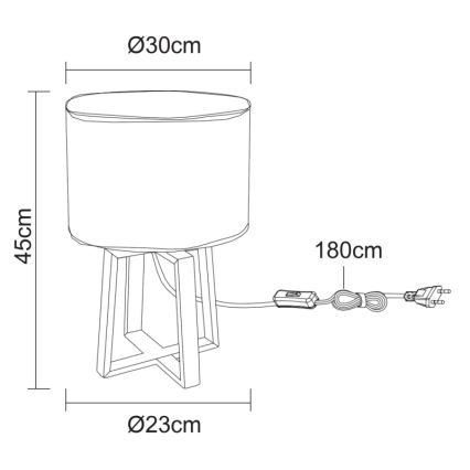 Globo - Stolná lampa 1xE14/40W/230V čierna