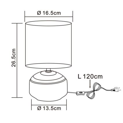 Globo - Stolní lampa 1xE14/40W/230V šedá/keramika