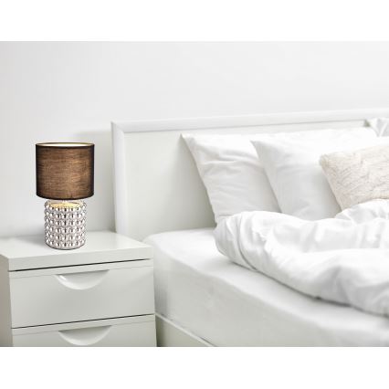 Globo - Stolná lampa 1xE14/40W/230V čierna/strieborná
