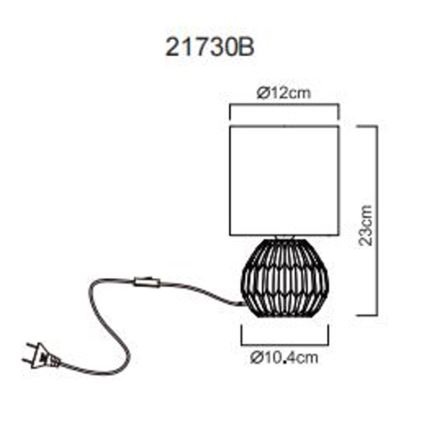 Globo - Stolná lampa 1xE14/40W/230V modrá