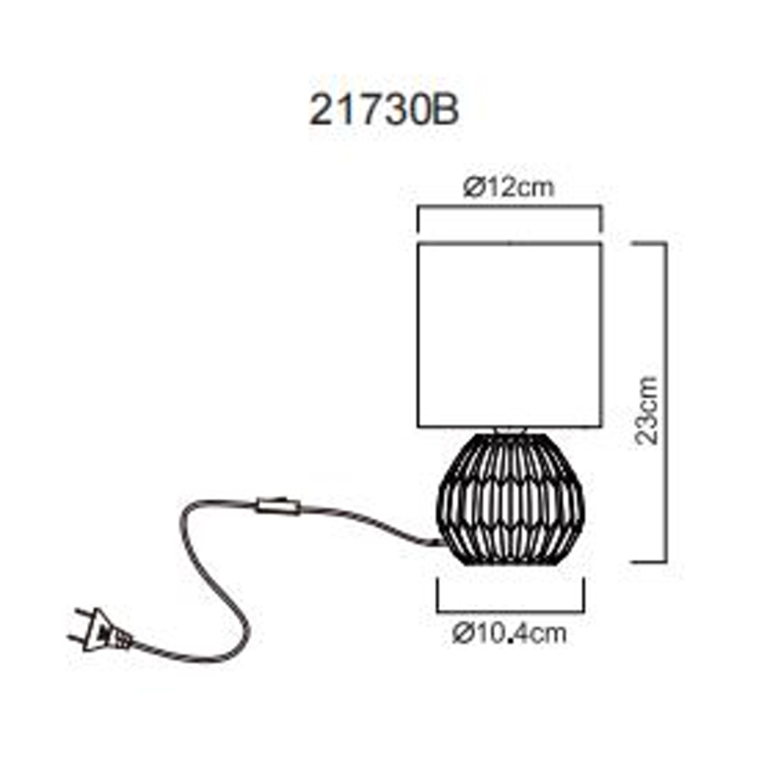 Globo - Stolná lampa 1xE14/40W/230V modrá