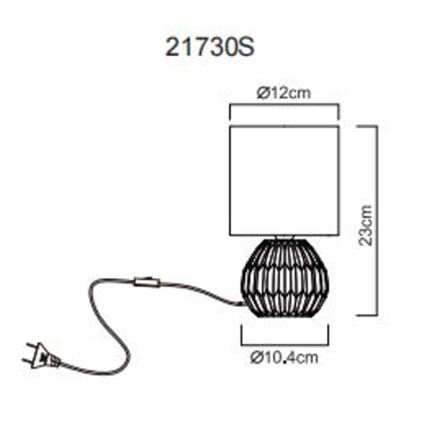 Globo - Stolná lampa 1xE14/40W/230V čierna