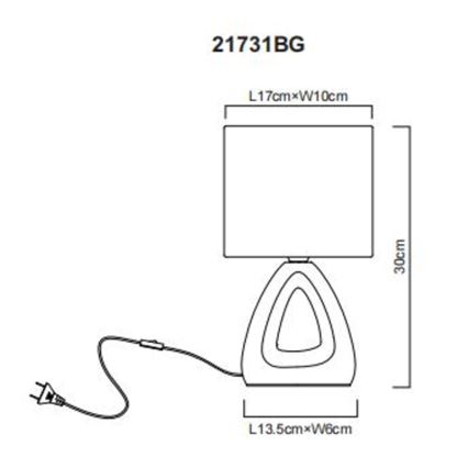 Globo - Stolná lampa 1xE14/40W/230V zelená
