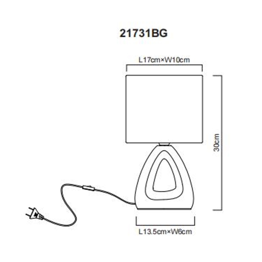Globo - Stolná lampa 1xE14/40W/230V zelená