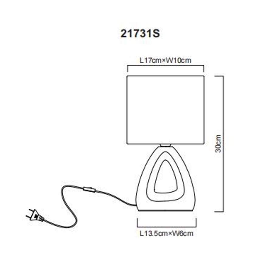 Globo - Stolná lampa 1xE14/40W/230V čierna