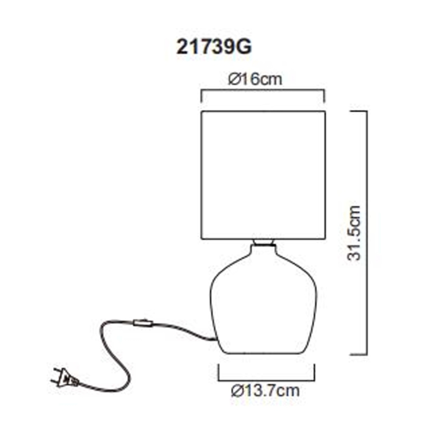 Globo - Stolná lampa 1xE14/40W/230V šedá