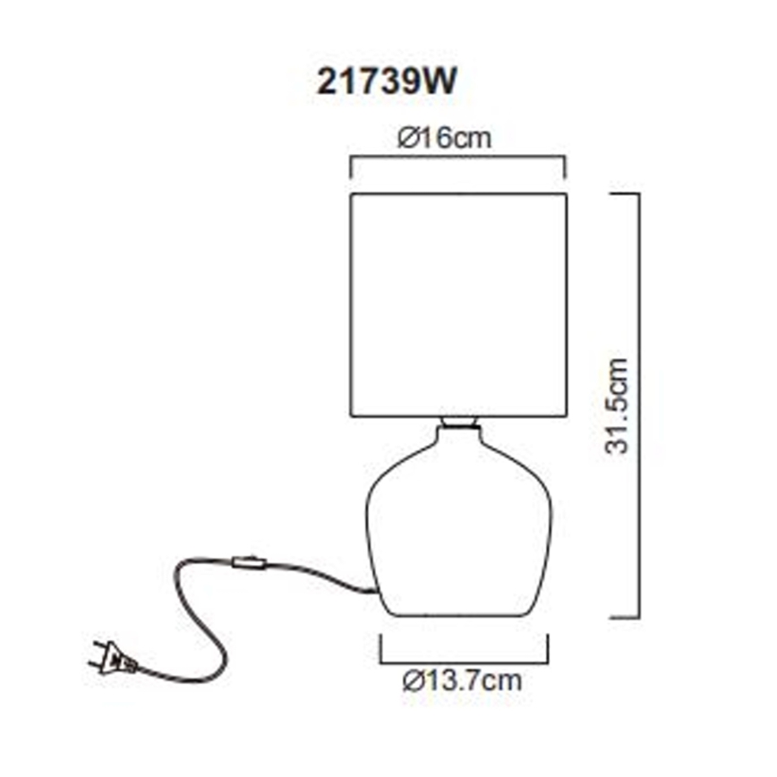 Globo - Stolná lampa 1xE14/40W/230V biela