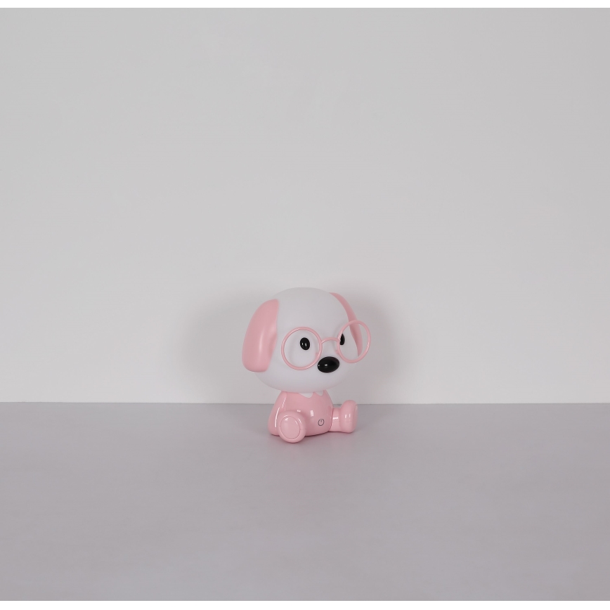 Globo - LED Stmievateľná nabíjacia detská nočná lampička LED/1W/5V 500 mAh ružová