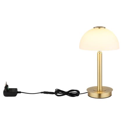 Globo - LED Stmievateľná dotyková stolová lampa LED/7W/230V 3000K mosadz
