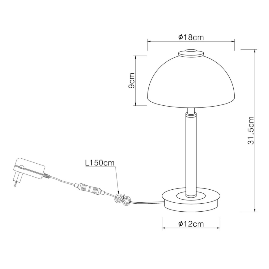 Globo - LED Stmievateľná dotyková stolová lampa LED/7W/230V 3000K mosadz