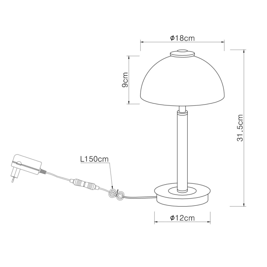 Globo - stmievateľná dotyková stolná LED lampa LED/7W/230V 3000K matný chróm