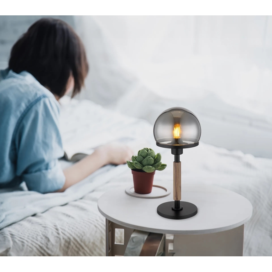 Globo - Stolná lampa 1xE27/40W/230V čierna/hnedá
