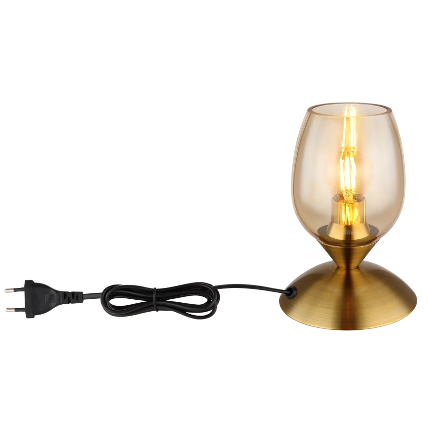 Globo - Stolná dotyková lampa 1xE14/25W/230V mosadz