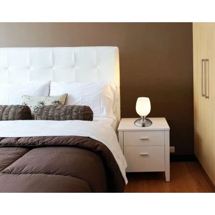 Globo - Stolná dotyková lampa 1xE14/25W/230V matný chróm
