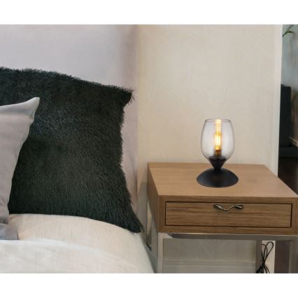 Globo - Stolná dotyková lampa 1xE14/25W/230V čierna