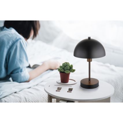 Globo - Stolná lampa 1xE14/40W/230V čierna