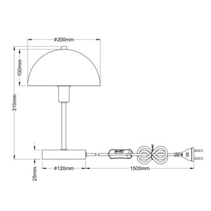 Globo - Stolná lampa 1xE14/40W/230V čierna