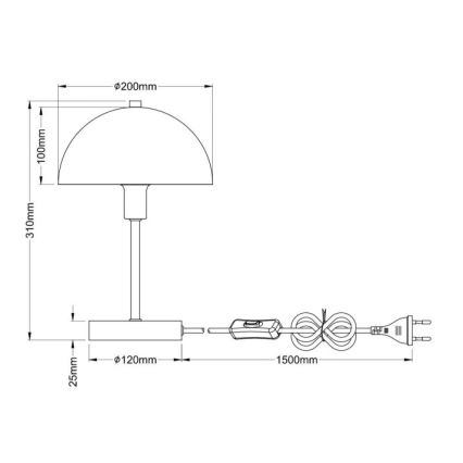 Globo - Stolná lampa 1xE14/40W/230V