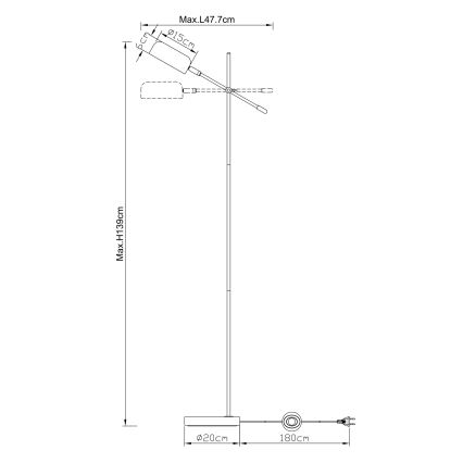 Globo - Stojacia lampa 1xE14/25W/230V