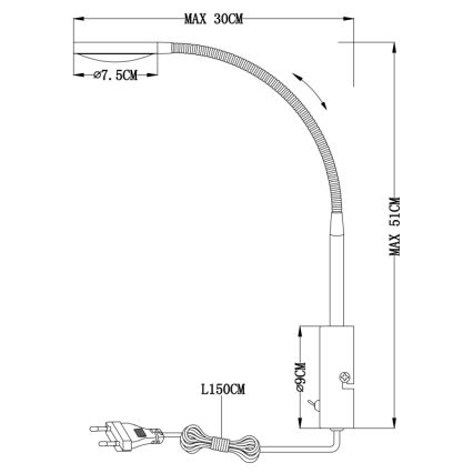 Globo - LED Nástenné svietidlo LED/6W/230V