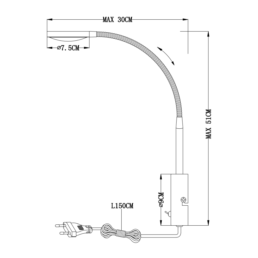 Globo - LED Nástenné svietidlo LED/6W/230V