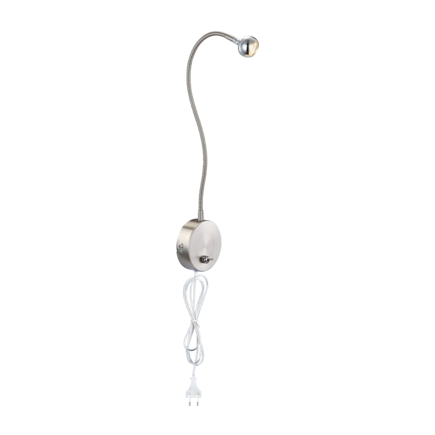 Globo - LED Flexibilná lampička LED/3W/230V lesklý chróm