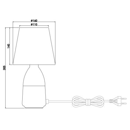 Globo - Stolná lampa 1xE14/40W/230V