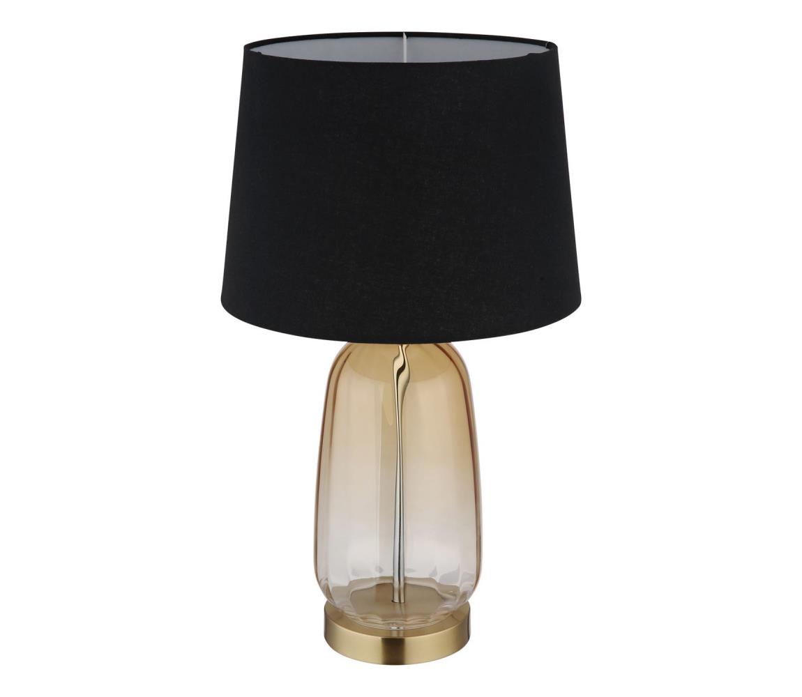 Globo 24142S - Stolná lampa CLASSY 1xE27/40W/230V čierna/hnedá 24142S