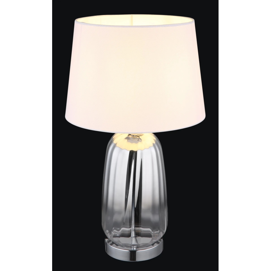 Globo - Stolná lampa 1xE27/40W/230V biela/strieborná