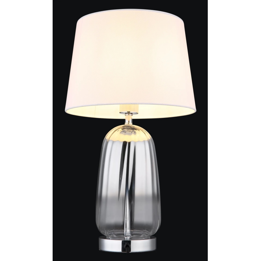 Globo - Stolná lampa 1xE27/40W/230V biela/strieborná