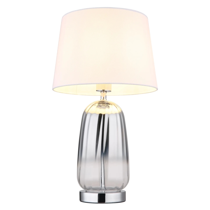 Globo - Stolná lampa 1xE27/40W/230V biela/strieborná