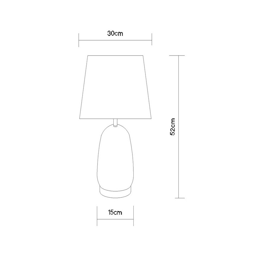 Globo - Stolná lampa 1xE27/40W/230V biela/strieborná