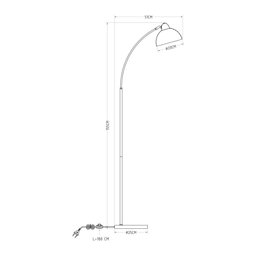 Globo - Stojacia lampa 1xE27/40W/230V