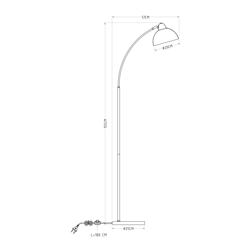 Globo - Stojacia lampa 1xE27/40W/230V