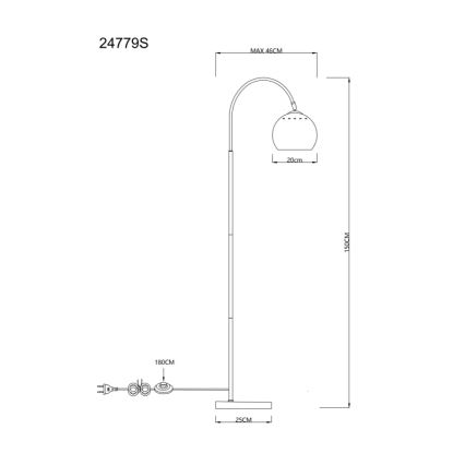 Globo - Stojacia lampa 1xE27/60W/230V béžová