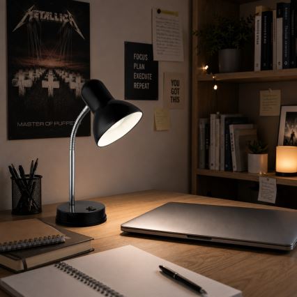 Globo - Stolná lampa 1xE27/40W/230V čierna