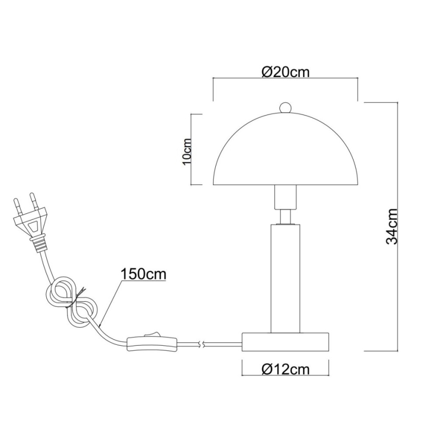 Globo - Stolová lampa 1xE14/40W/230V čierna