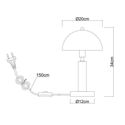 Globo - Stolná lampa 1xE14/40W/230V biela