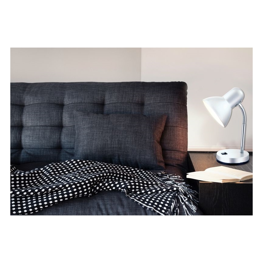 Globo - Stolná lampa 1xE27/40W/230V strieborná
