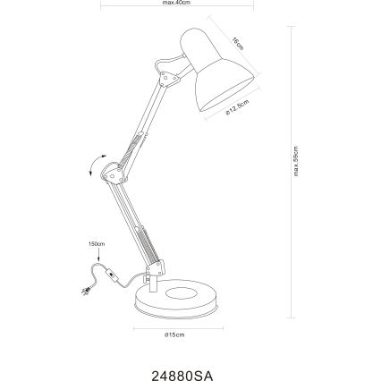 Globo - Stolná lampa 1xE27/40W/230V
