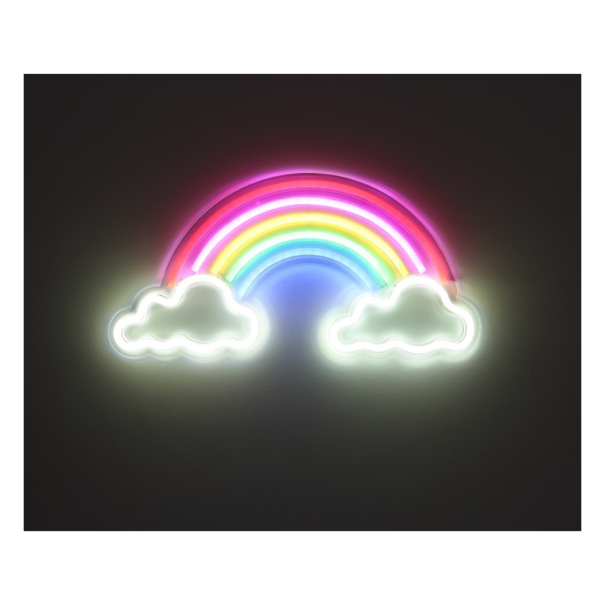 Globo - LED neónová nástenná dekorácia LED/3W/USB dúha