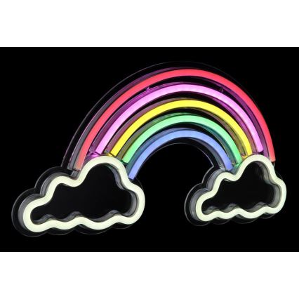 Globo - LED neónová nástenná dekorácia LED/3W/USB dúha